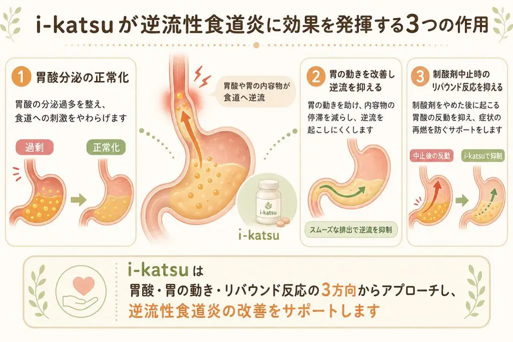 なぜ逆流性食道炎にi-katsuが効くのか？症例・仕組みを解説|巣鴨駅前