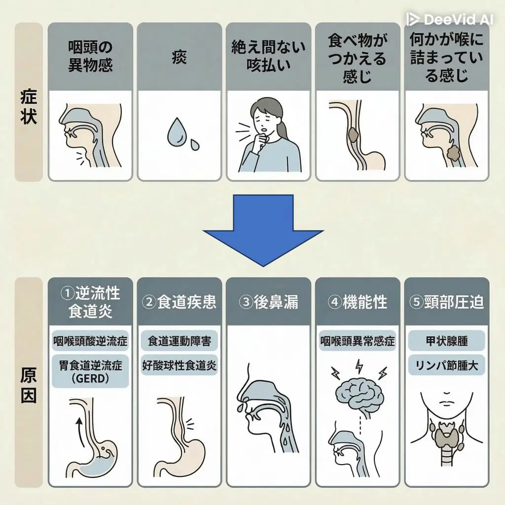 喉 に 違和感 詰まっ た 感じ